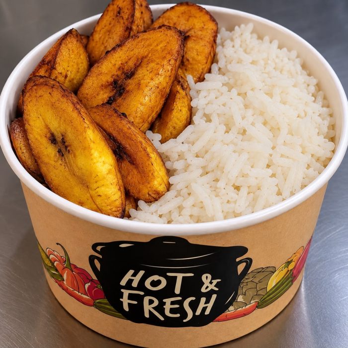 Mgbeke Plain White Rice & Plantain Bowl
