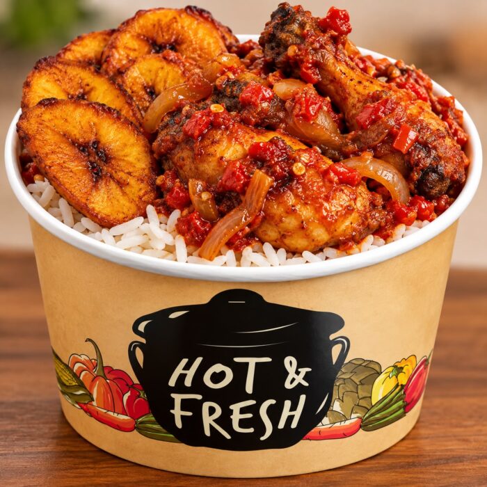 Mgbeke Naija White Rice & Stew Bowl